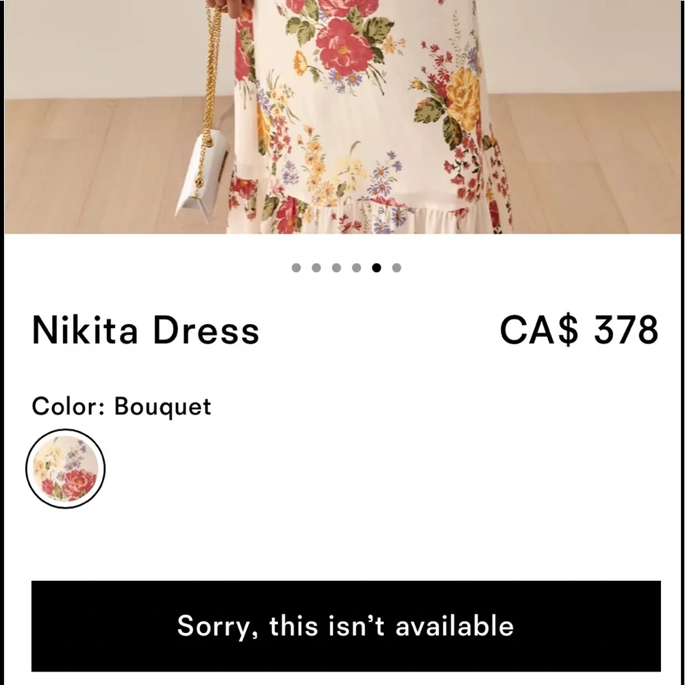 Reformation Nikita Dress    Bouquet    AUTHENTIC - Picture 3 of 16